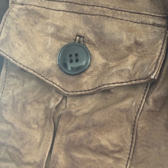 Original Levi’s vintage Brown Leather Jacket - Picture 5 of 7